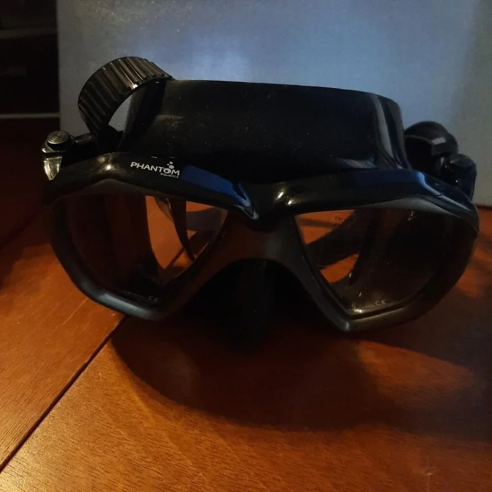 NEW IN BAG ! Phantom Aquatics Velocity Mask Tempered CE Snorkel Black
